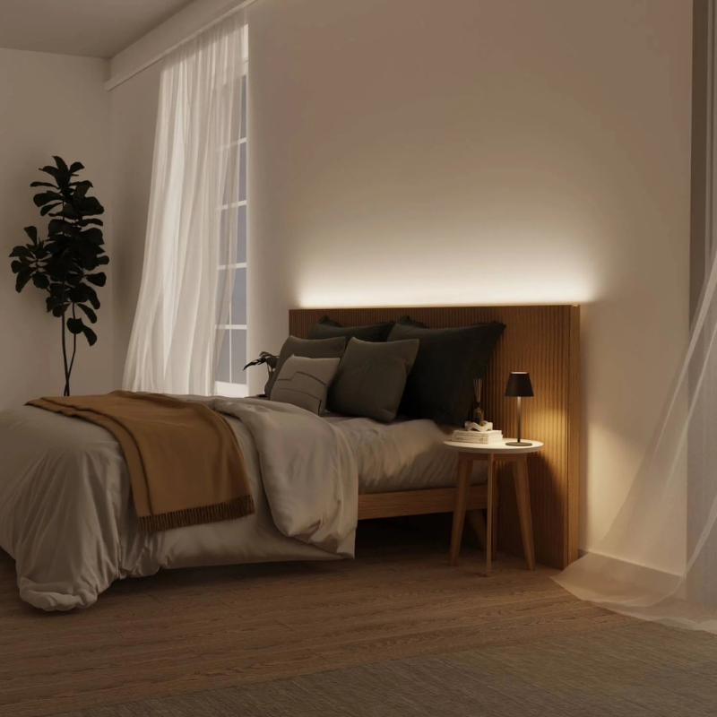 Elegant cordless LED table lamp with touch control and warm white light