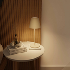 Elegant cordless LED table lamp with touch control and warm white light