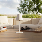 Elegant cordless LED table lamp with touch control and warm white light