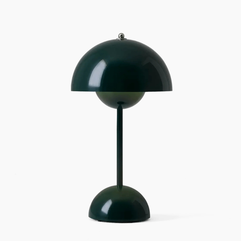 Minimalist rechargeable table lamp with dimmable LED light and cordless design