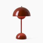 Minimalist rechargeable table lamp with dimmable LED light and cordless design