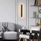 Slim minimalist LED wall light with metal and acrylic design, IP65 weatherproof for indoor or outdoor use