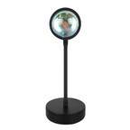 Modern LED mood projector table lamp with rainbow color-changing light and spherical design