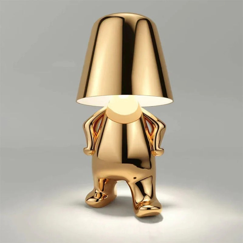 Rechargeable LED table lamp with modern design, tap control, and adjustable brightness