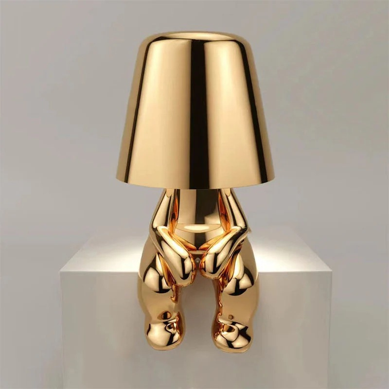 Rechargeable LED table lamp with modern design, tap control, and adjustable brightness