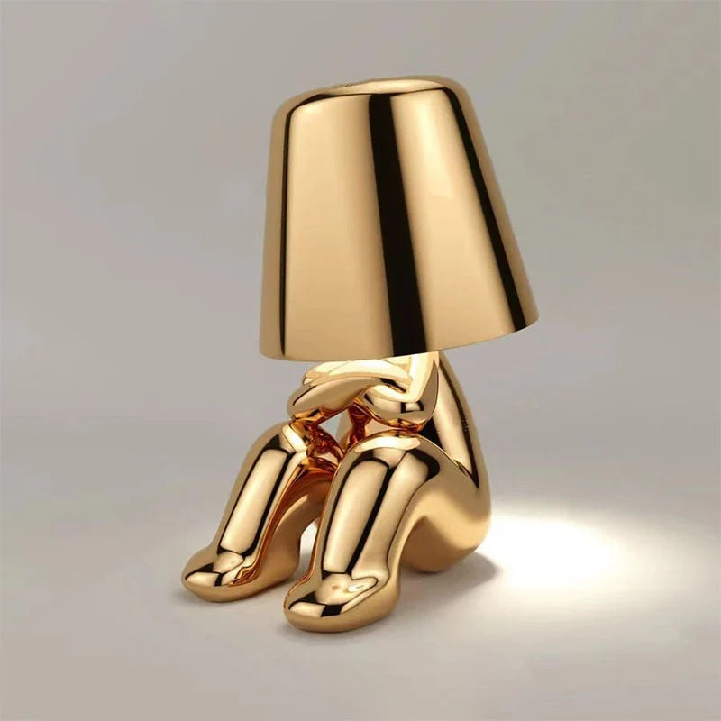Rechargeable LED table lamp with modern design, tap control, and adjustable brightness