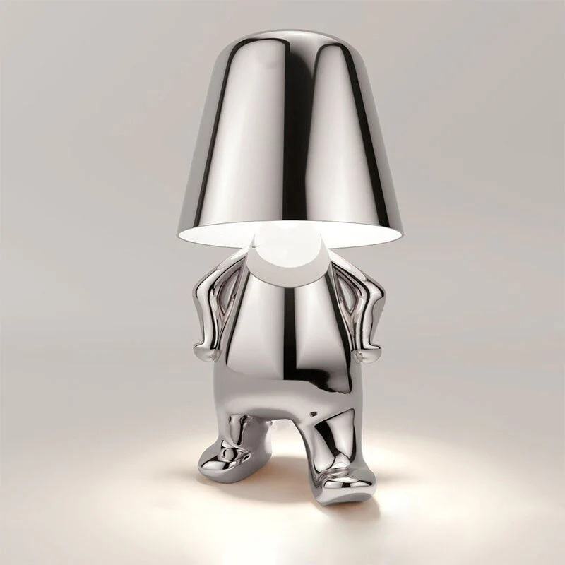 Rechargeable LED table lamp with modern design, tap control, and adjustable brightness