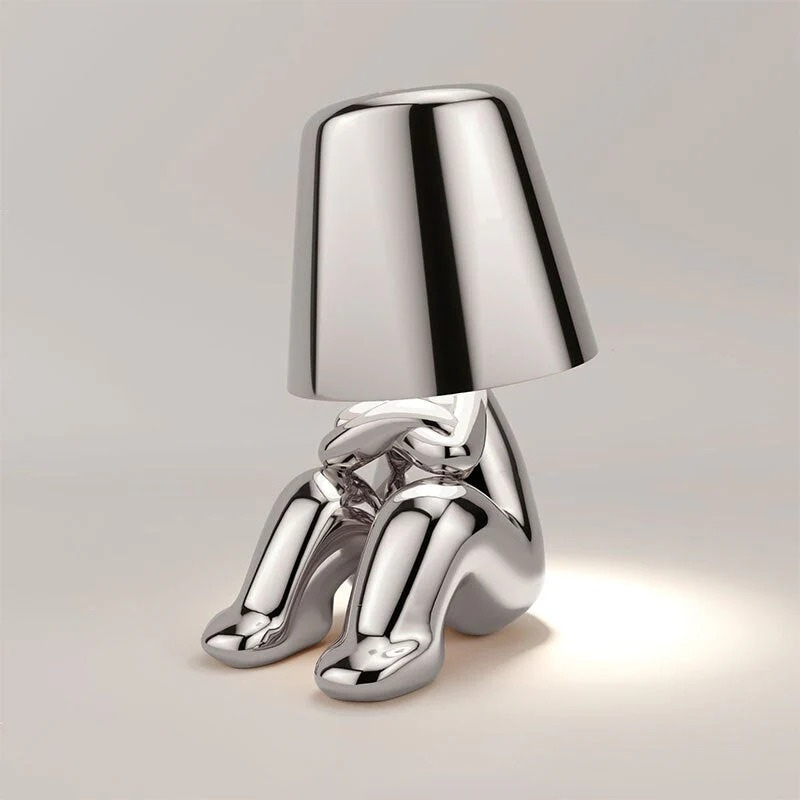 Rechargeable LED table lamp with modern design, tap control, and adjustable brightness