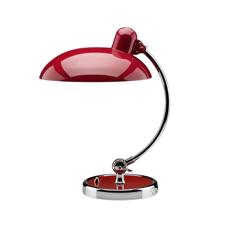 Vintage industrial reading lamp with dome shade and adjustable arm