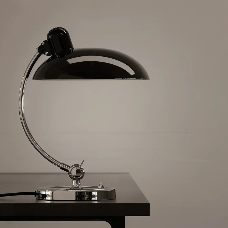 Vintage industrial reading lamp with dome shade and adjustable arm