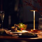 Wireless dimmable metal table lamp with USB-C charging and touch control