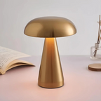 Compact wireless mini LED table lamp with touch control and minimalist Danish design